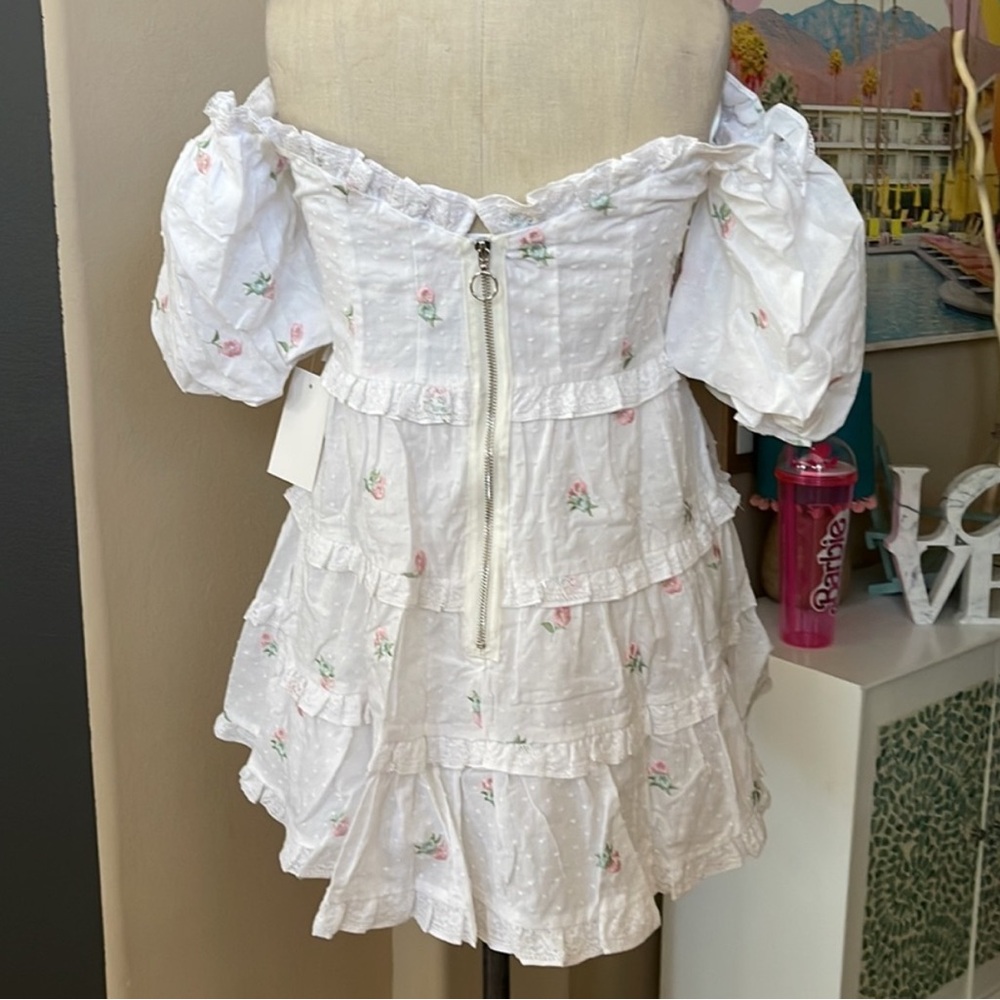 For Love & Lemons Off the Shoulder Dress NWT - Picture 14 of 16